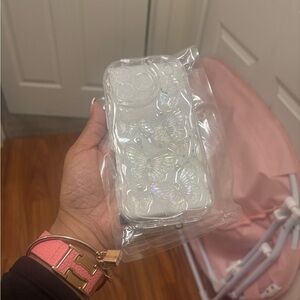 Butterfly Design Phone Case - White